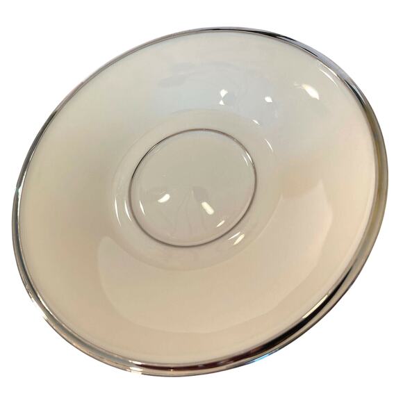 Lenox Solitaire Ivory China Platinum Rimmed Saucer 6 Inch - Picture 1 of 11